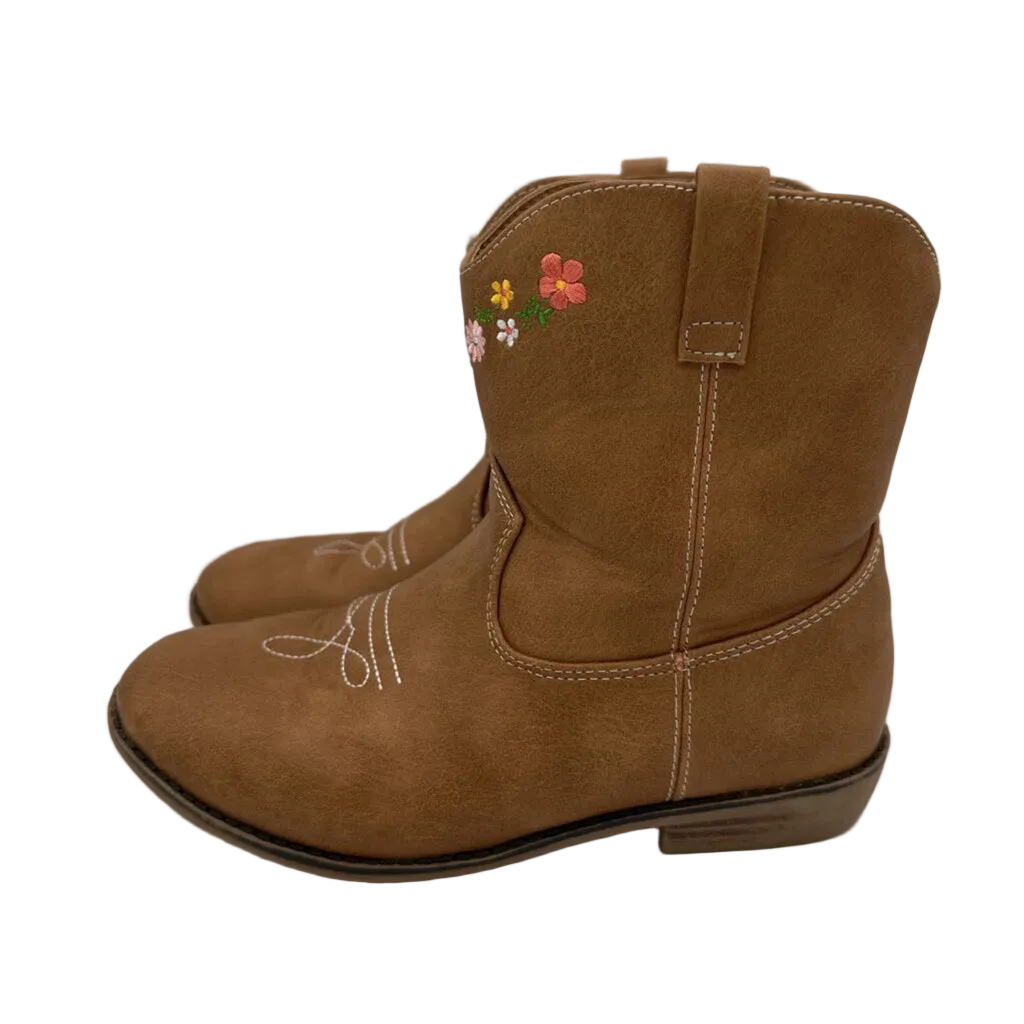 Ankle Boots/Zipper Closure/Flowers