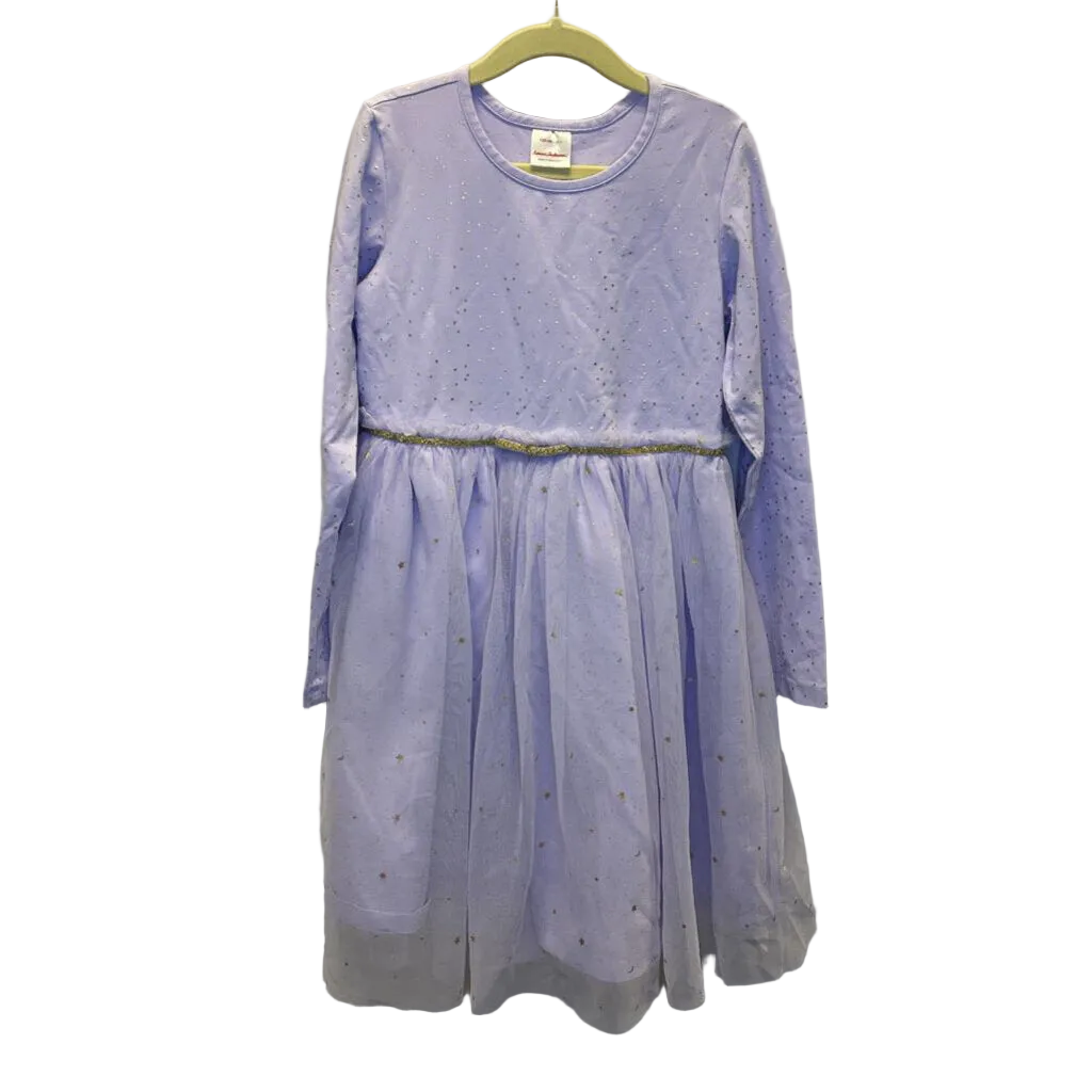 LS Tulle Dress/Gold Dots