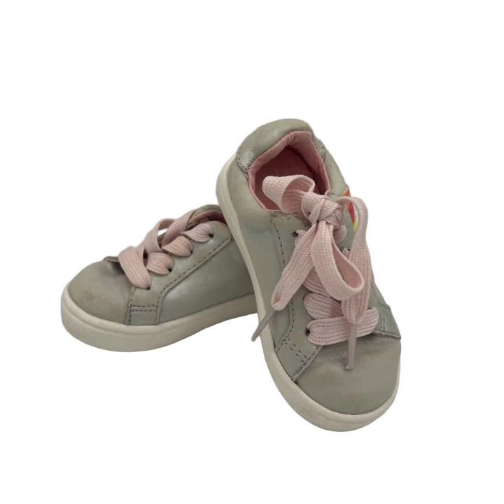 Lace Up Tennis Shoes/Rainbow Stripe
