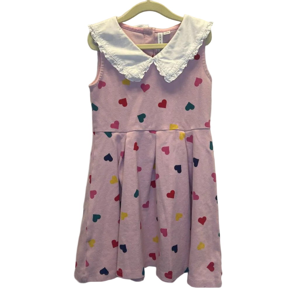 Sleeveless Peter Pan Collar Dress/Hearts