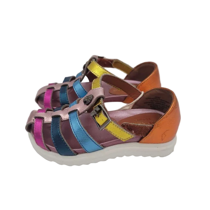 Strap Sandals Velcro/Metallic Rainbow