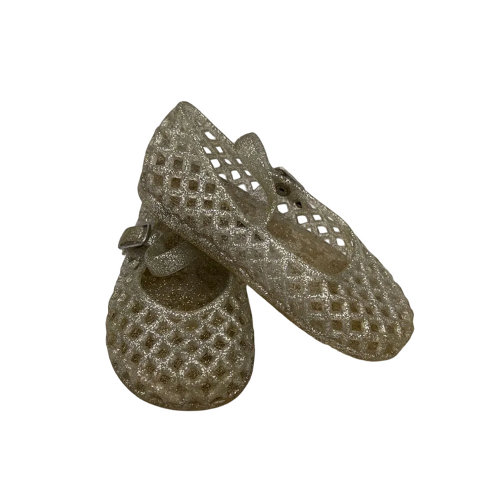 Velcro Clasp Jelly Shoes / Glittery