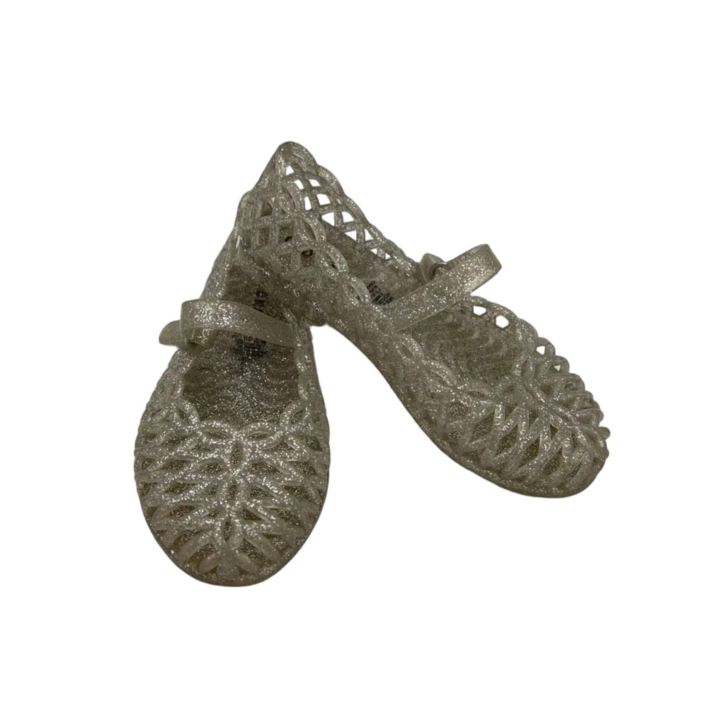 Velcro Clasp Jelly Shoes / Glittery