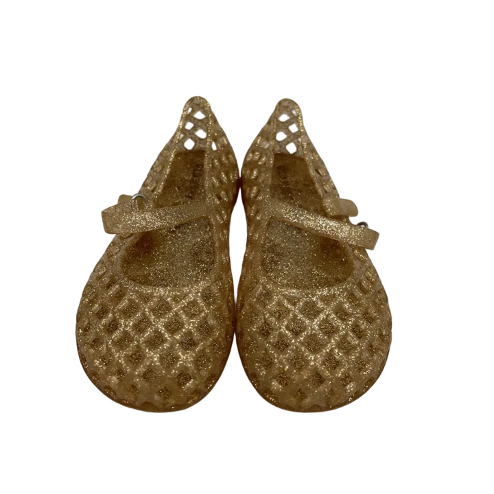 Velcro Clasp Jelly Shoes / Glittery