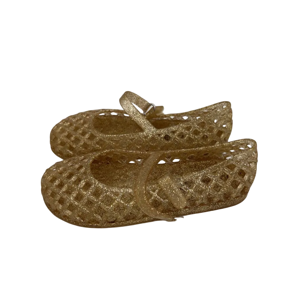 Velcro Clasp Jelly Shoes / Glittery