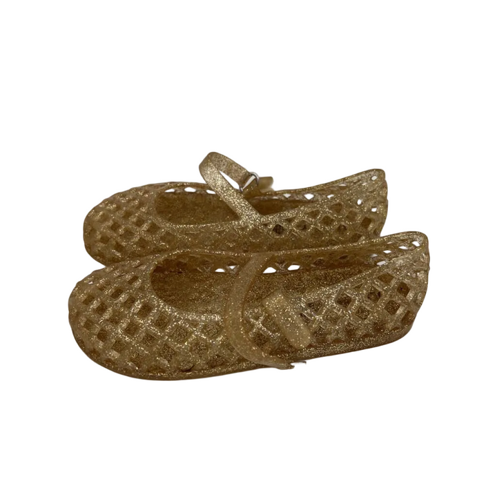 Velcro Clasp Jelly Shoes / Glittery