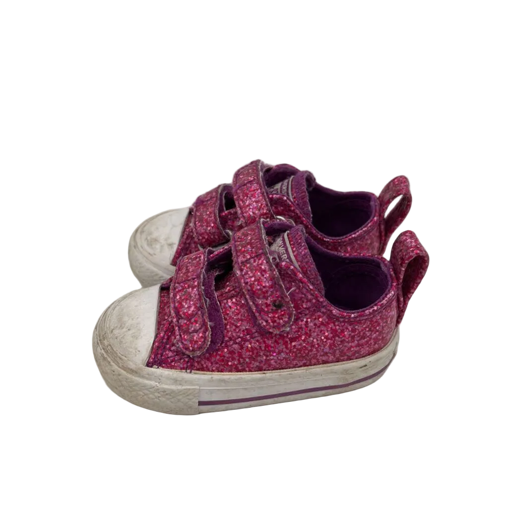 Tennis Shoes/Velcro Straps Metallic