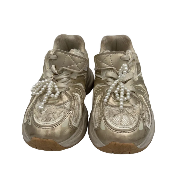 Sneakers/Lace Up/Pearls