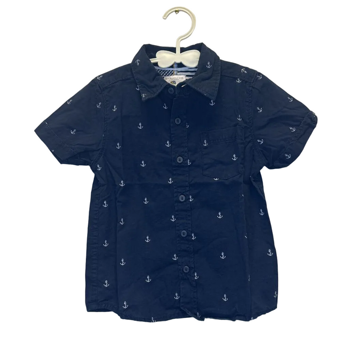 SS Collared Button Down / Anchors