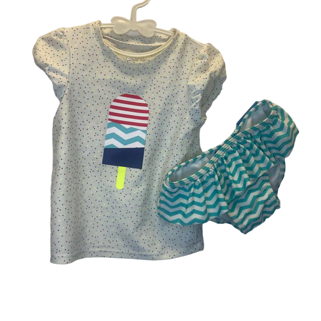 SS Rash Guard & Swim Bottoms / Popsicle