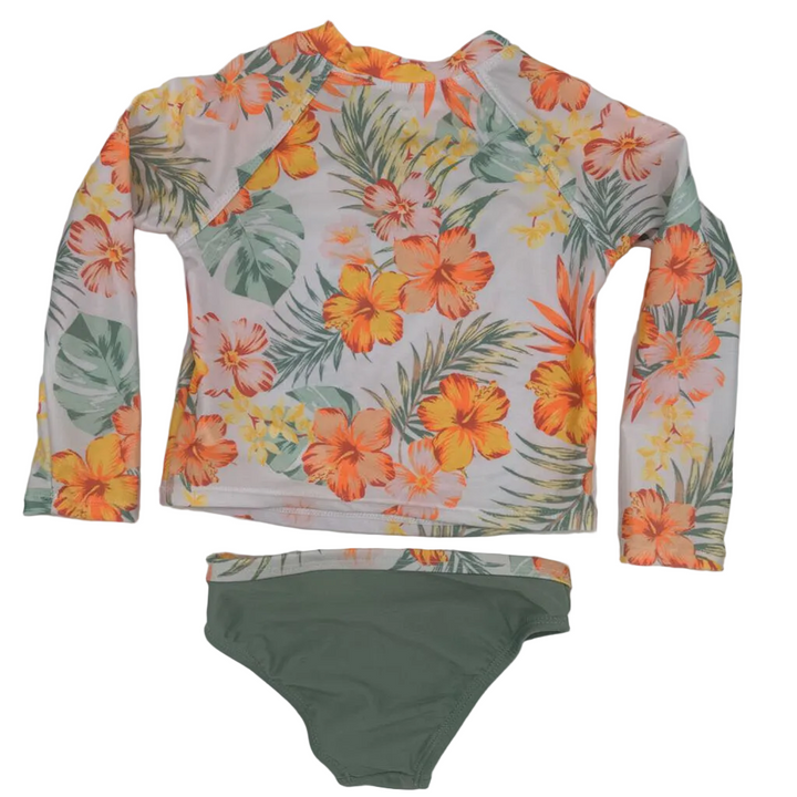 LS Rash Guard & Swim Bottoms / Hibiscus