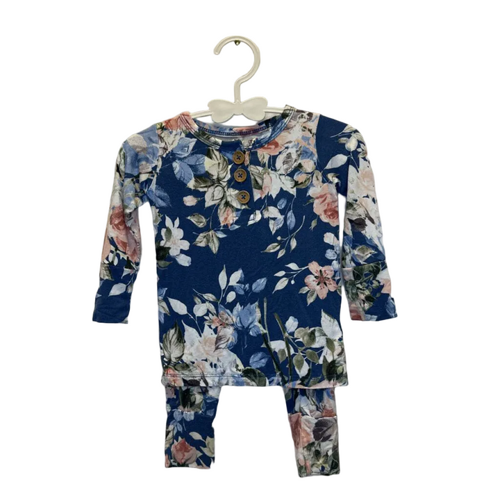 LS Shirt + Pants Pajama Set / Flowers