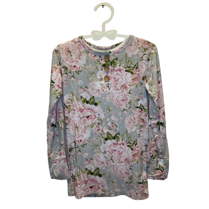 LS Shirt + Pants Pajama Set / Flowers