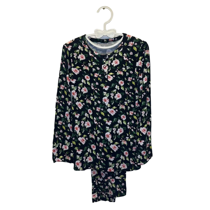 LS Shirt + Pants Pajama Set / Flowers