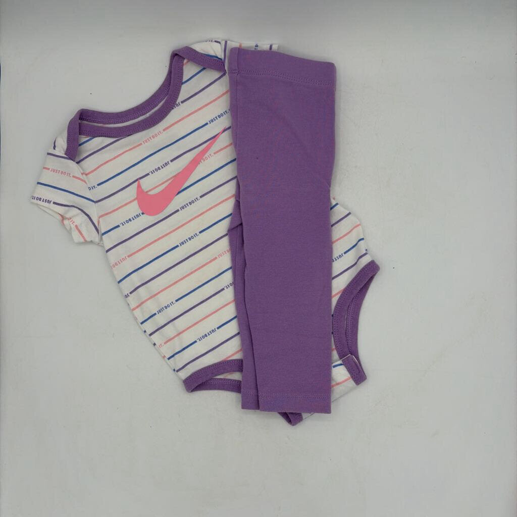 SS Striped Onesie / Just Do It