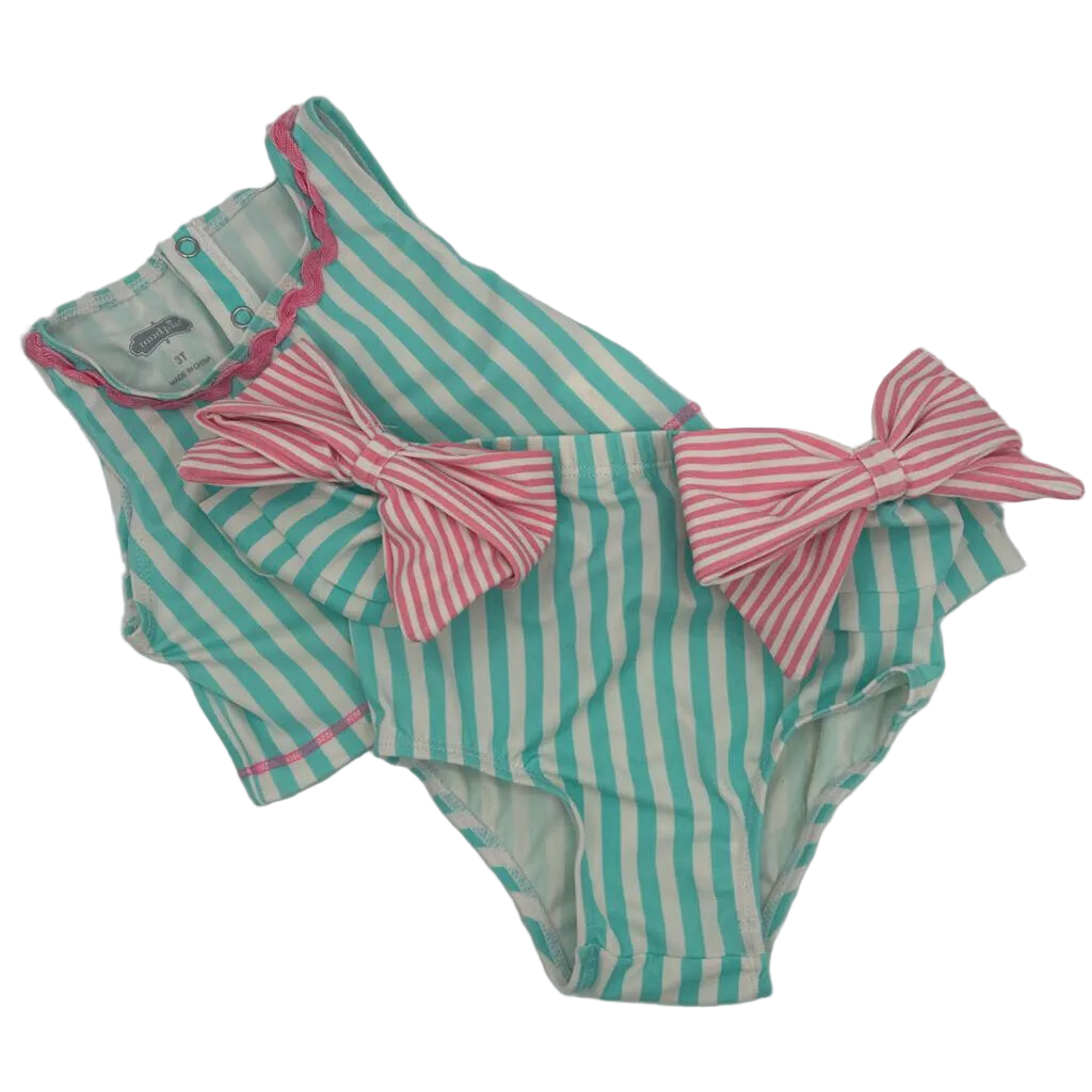 Two Piece Bathing Suit / Striped