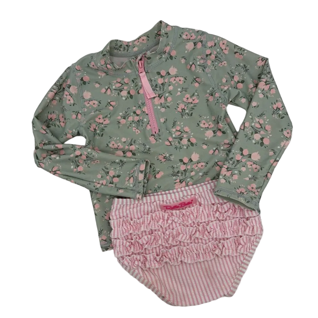 LS Two-Piece Bathing Suit / Flowers