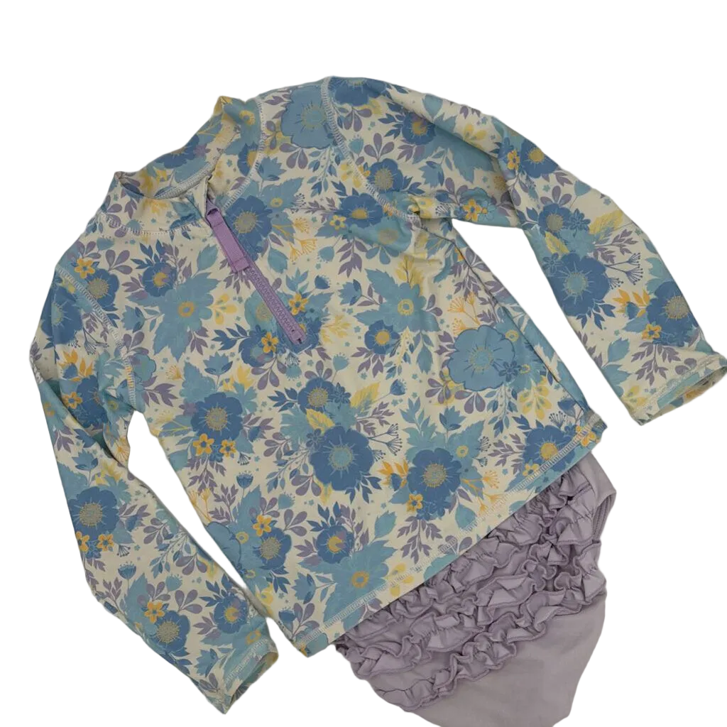 LS Two-Piece Bathing Suit / Flowers