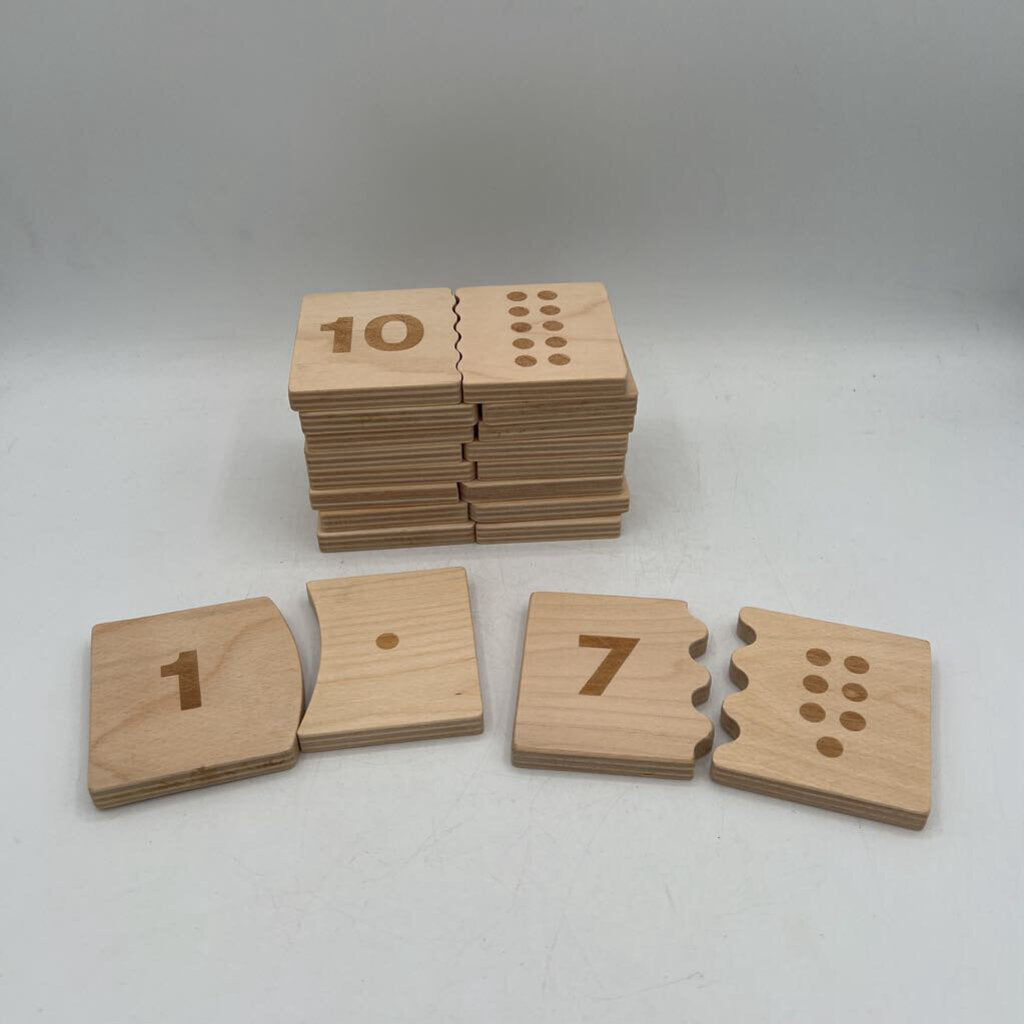Wooden Number Match 1-10
