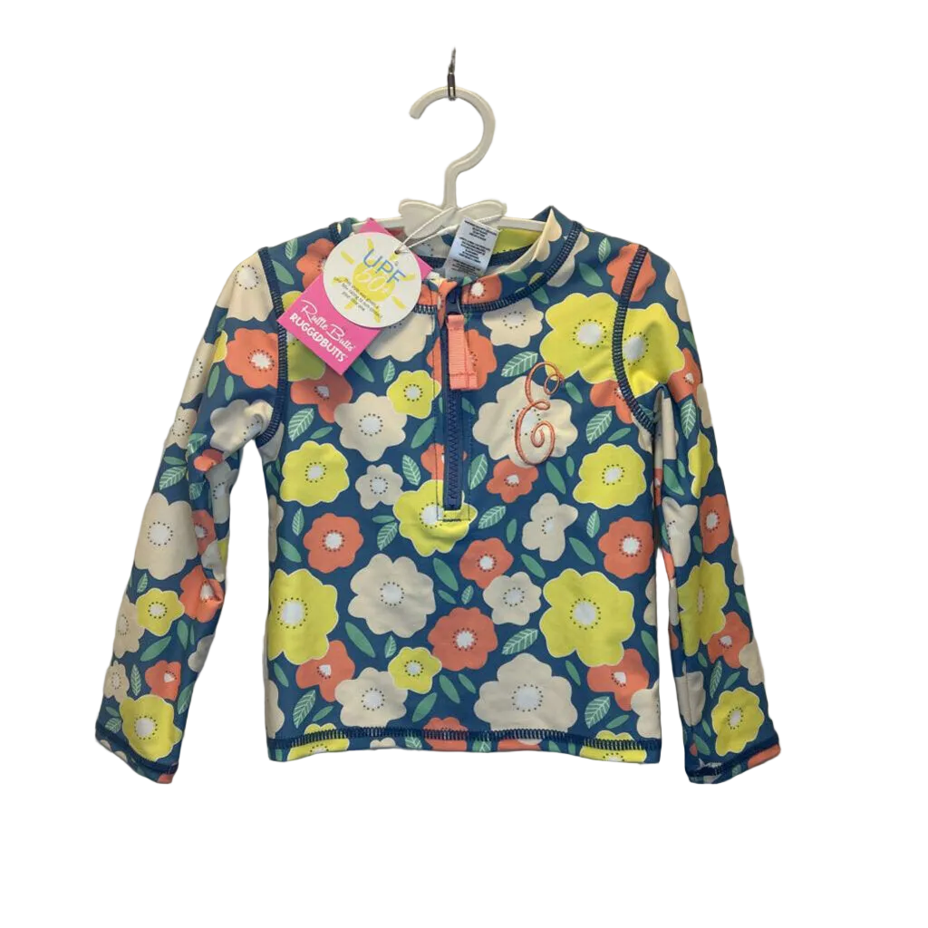 LS Rash Guard & Bottoms Set / Flowers