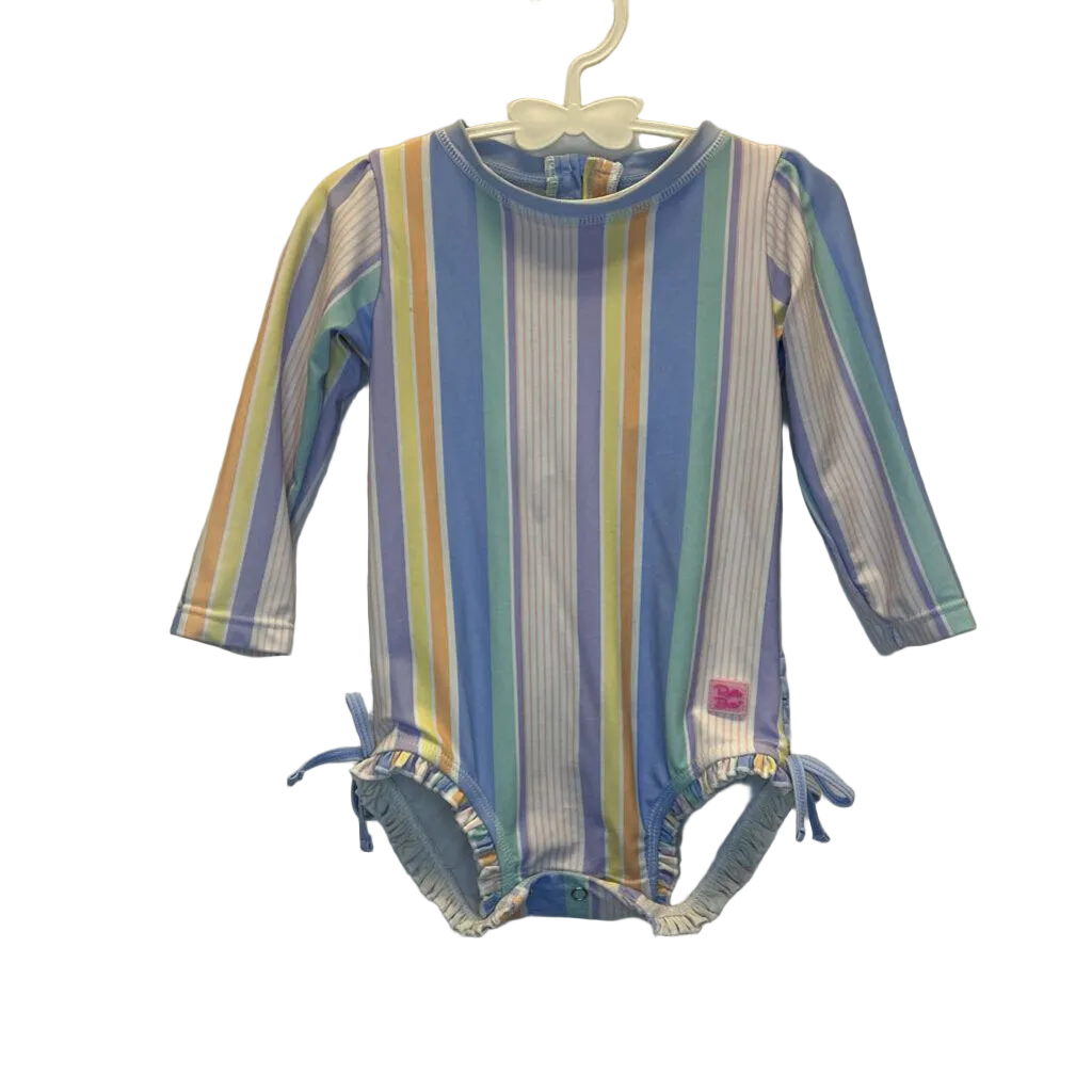 LS One Piece Bathing Suit/ Stripes