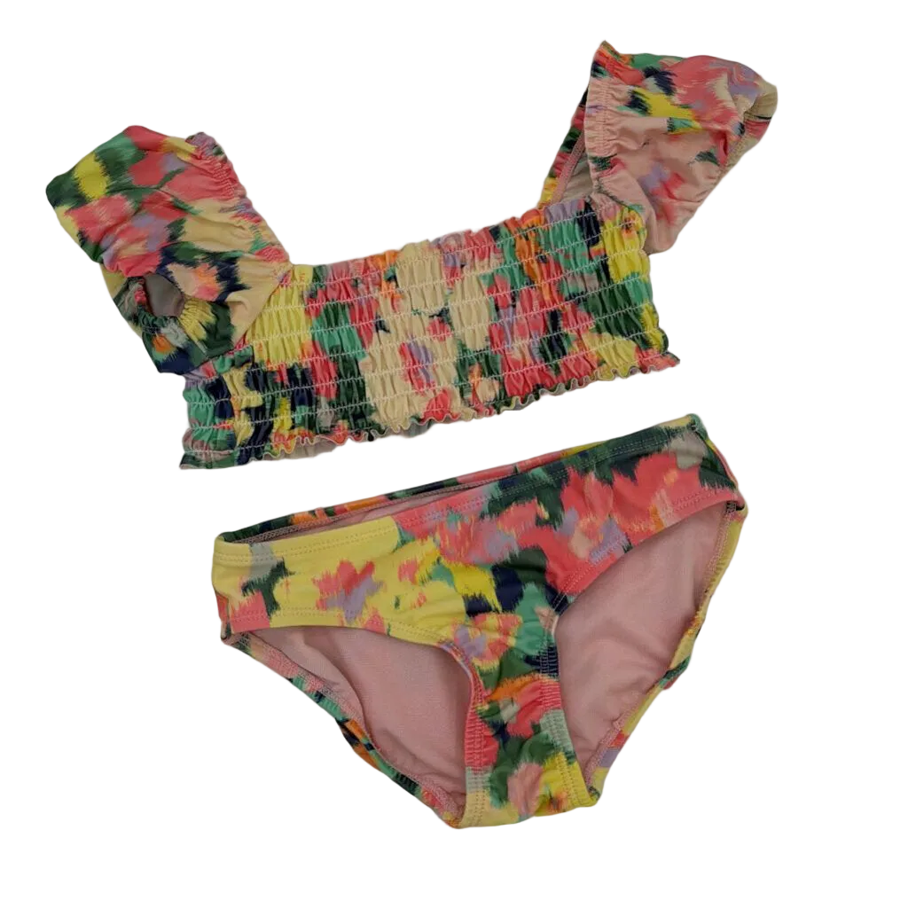 SS Two Piece Bathing Suit / Puffy Sleeves