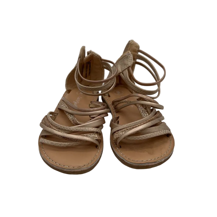 Strap Sandals / Zipper Back