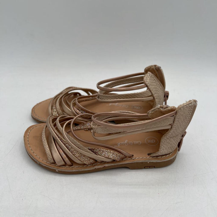Strap Sandals / Zipper Back