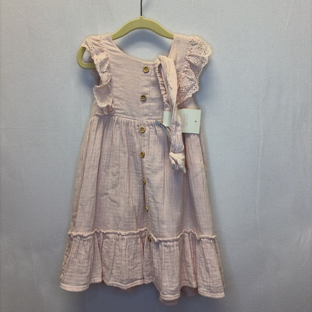Sleeveless Dress / Eyelet Trim & Headband