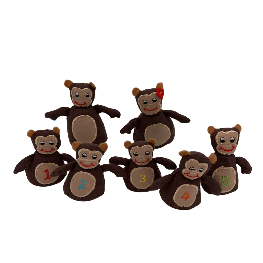 Five Little Monkey Plush Prop Dolls