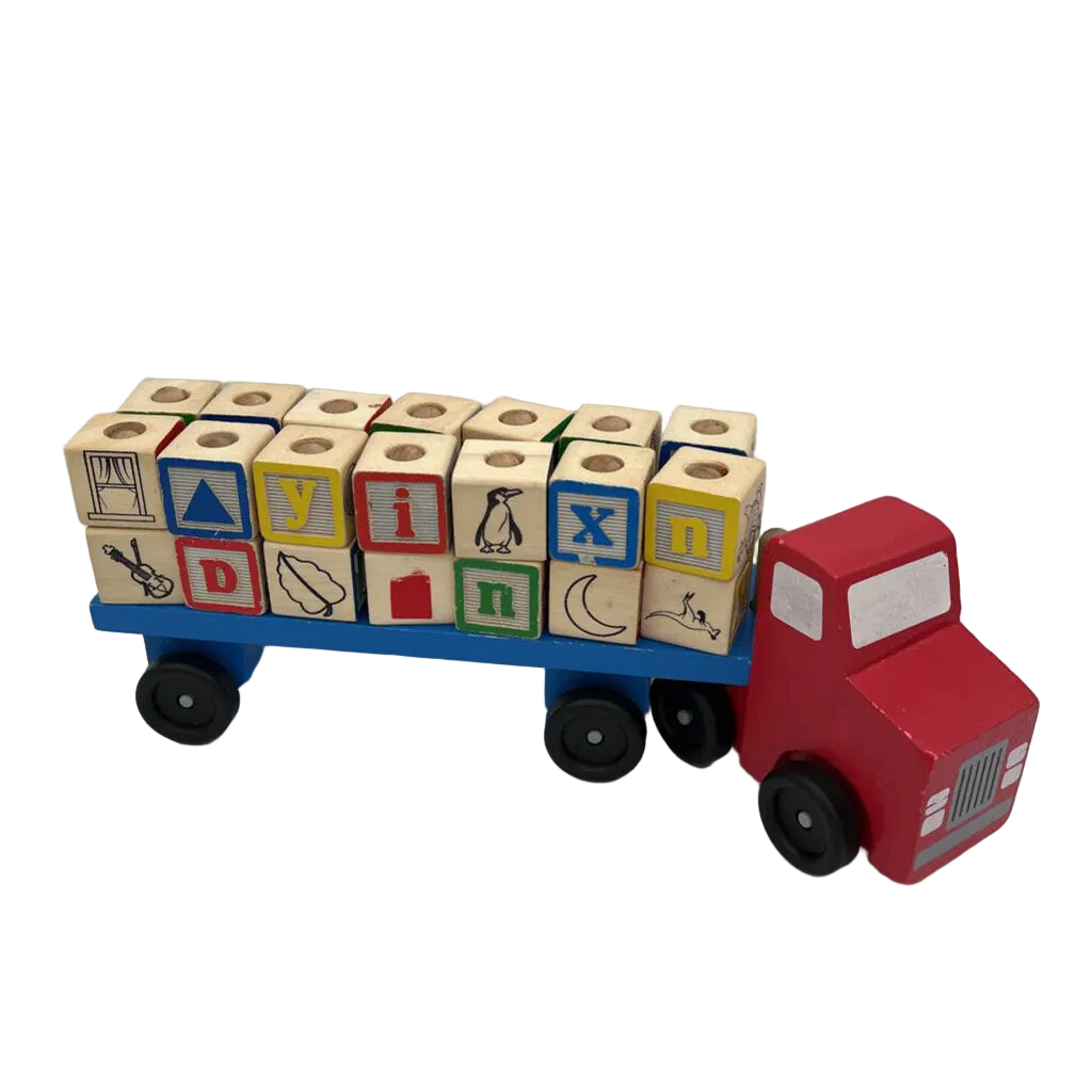 Alphabet Blocks Wooden Truck