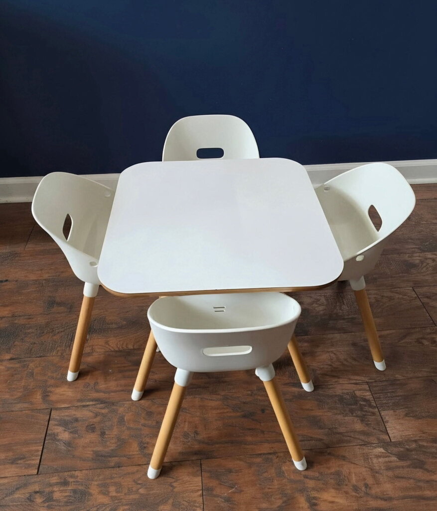 The Play Kit Table & Chairs w/ booster for dining
