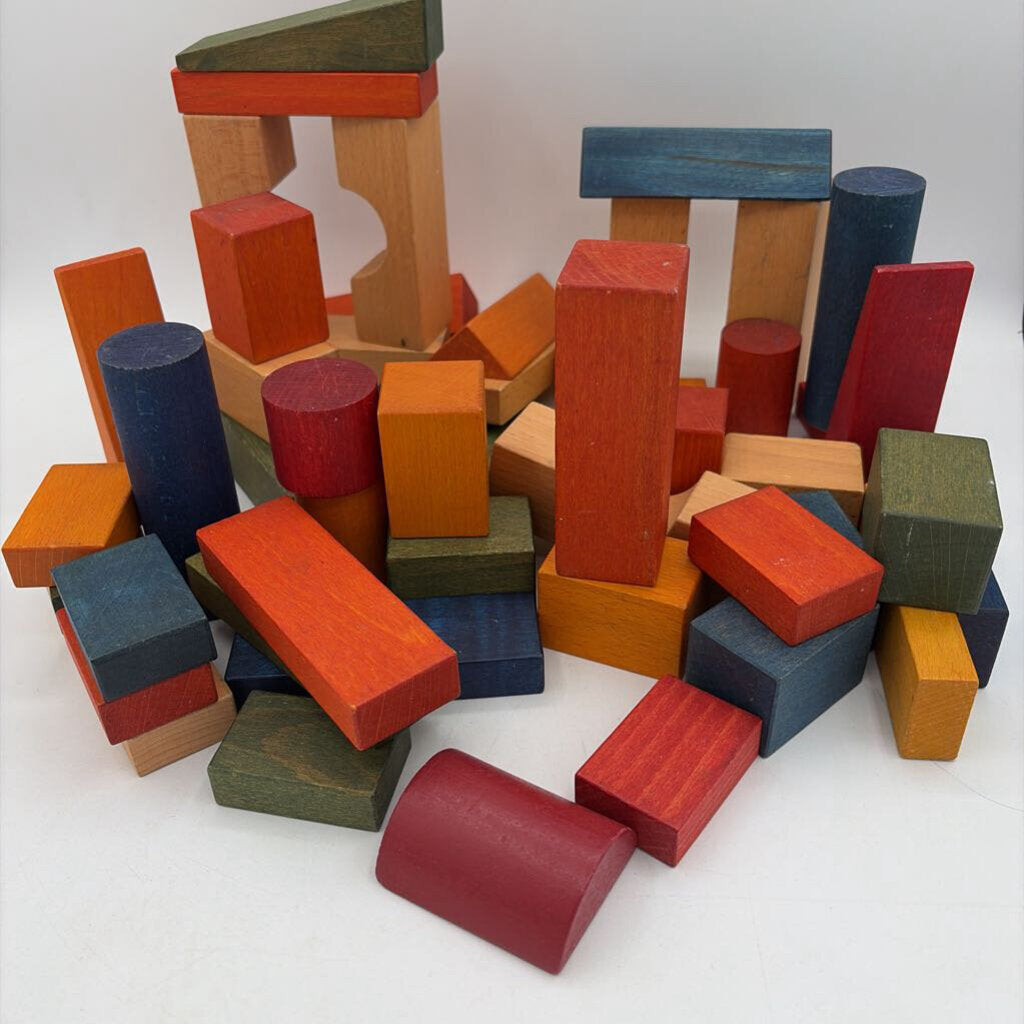 Wooden Rainbow Blocks