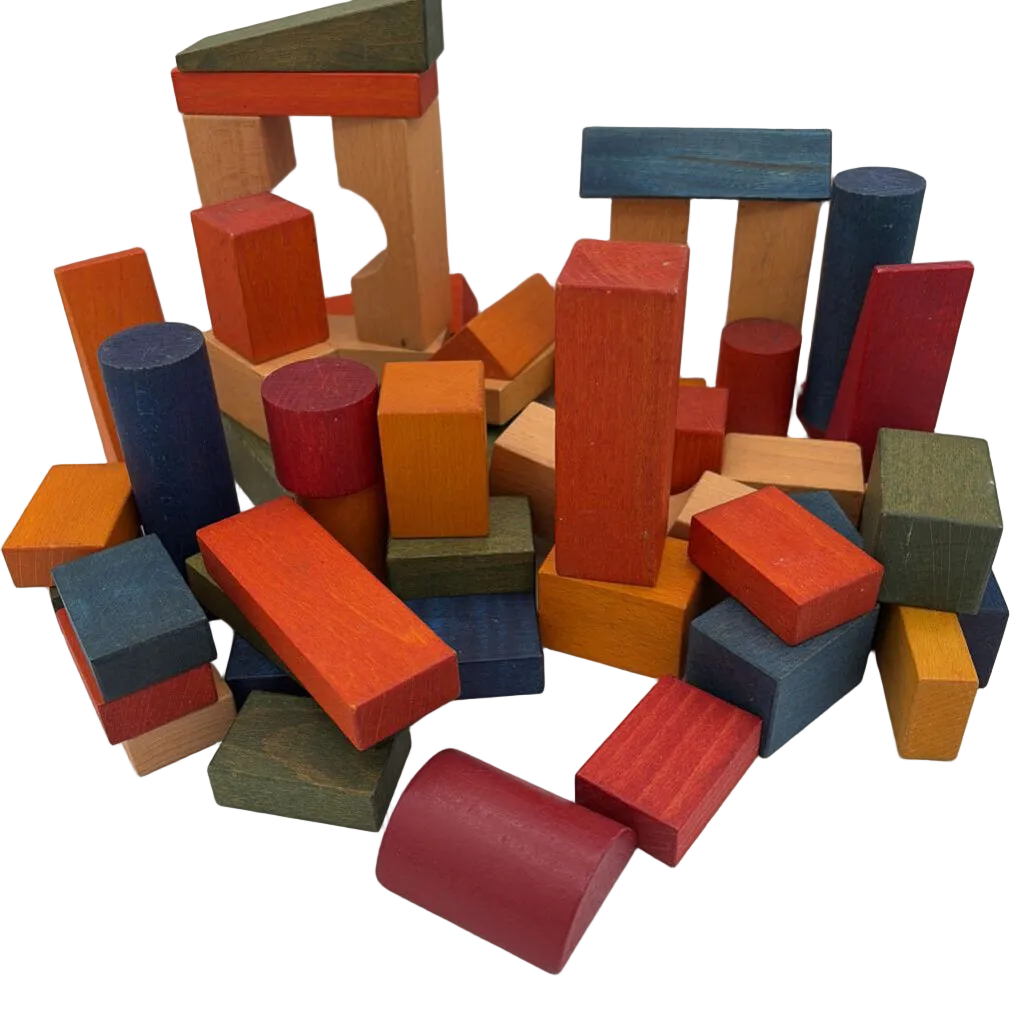 Wooden Rainbow Blocks