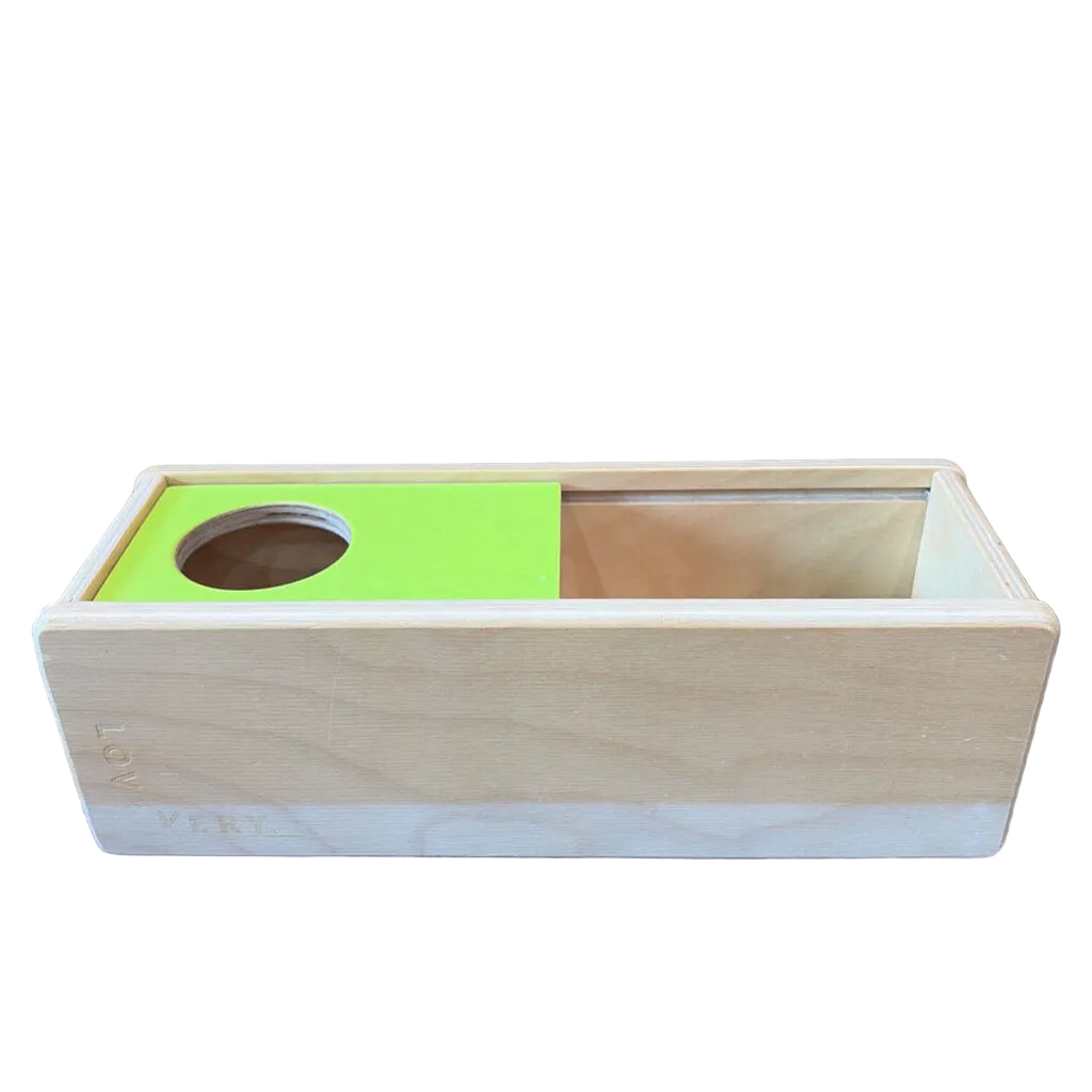 Wooden Sliding Top Box with 3 Balls
