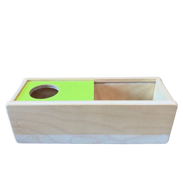 Wooden Sliding Top Box with 3 Balls