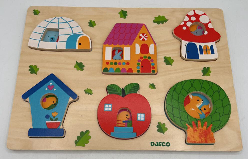 Wooden Animal Home Puzzle