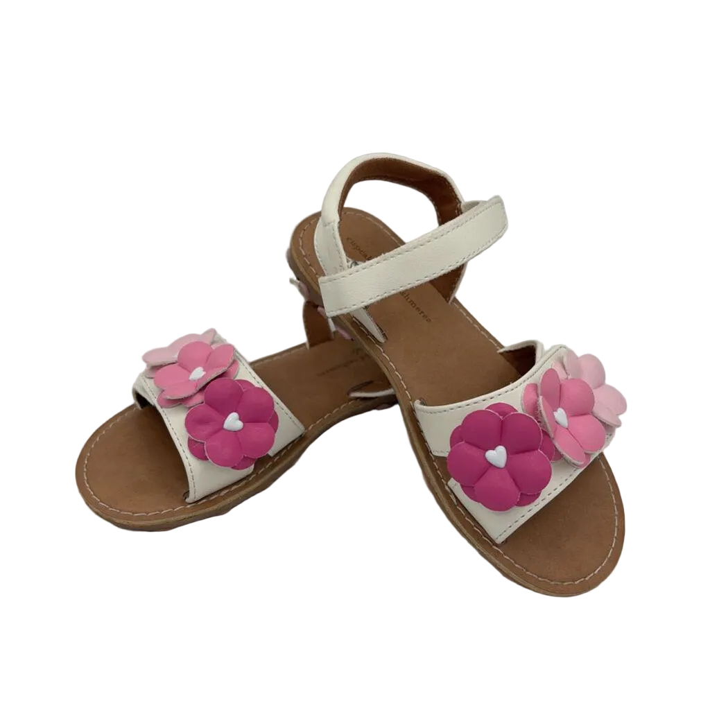 Velcro Clasp Sandals / Flowers