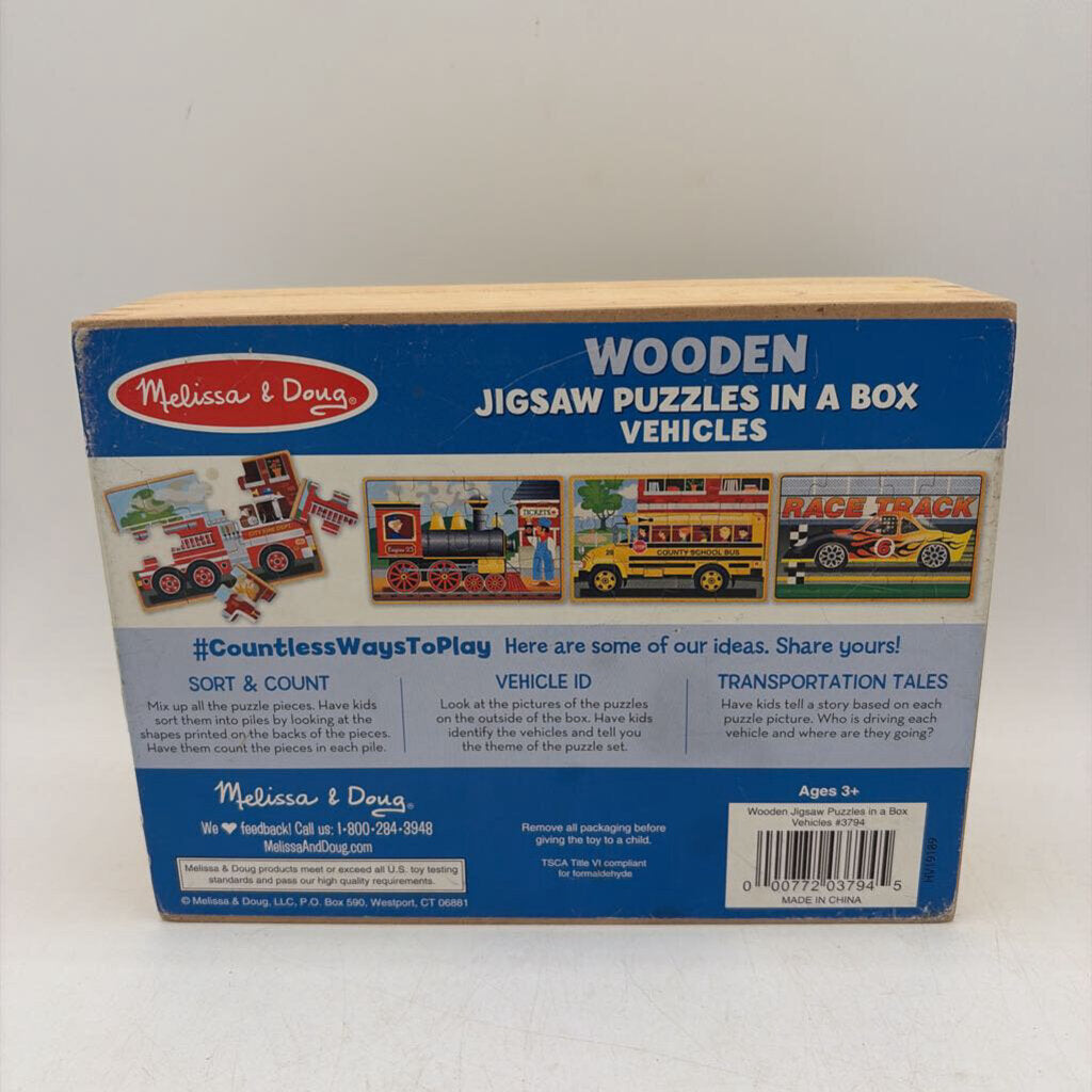 Vehicles/ Four 12 Piece Puzzles