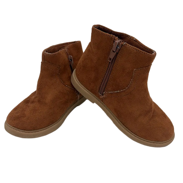 Suede Style Ankle Boots/ Fringe