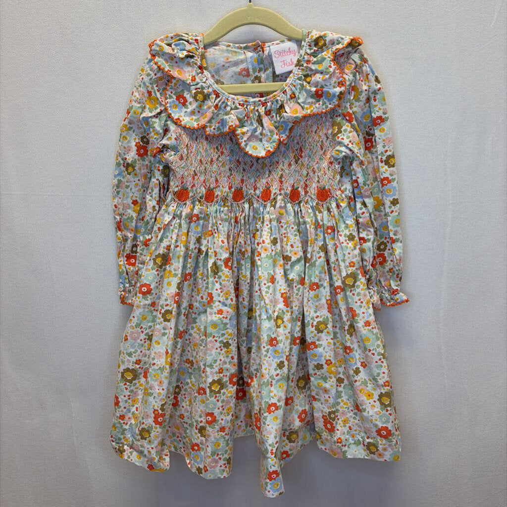 LS Smocked Fall Dress/ Pumpkins