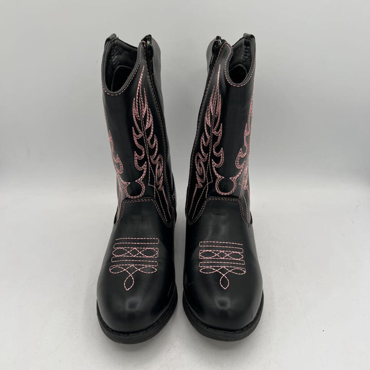 Cowboy Style Boots / Pink Stitching