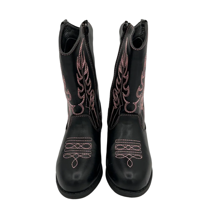 Cowboy Style Boots / Pink Stitching