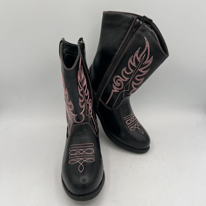 Cowboy Style Boots / Pink Stitching