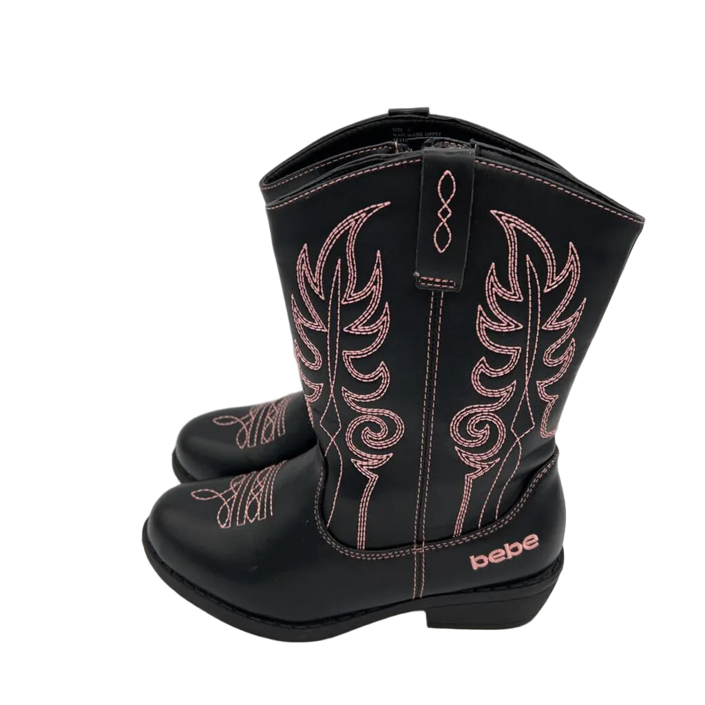 Cowboy Style Boots / Pink Stitching
