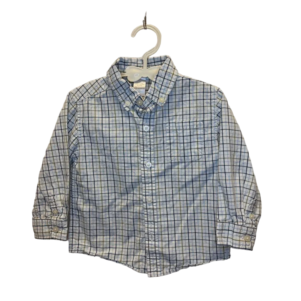 LS Button Down Collared Shirt/Plaid