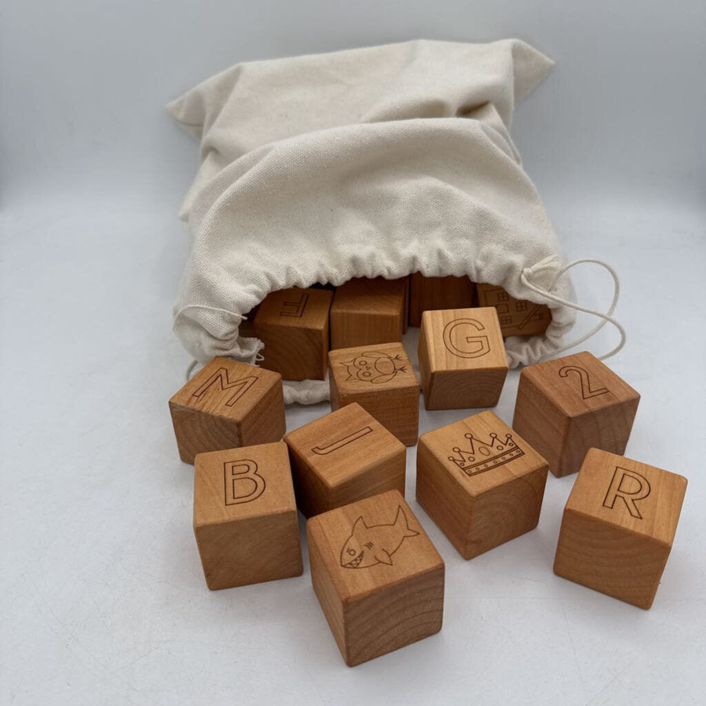 Wood Alphabet/Number Blocks