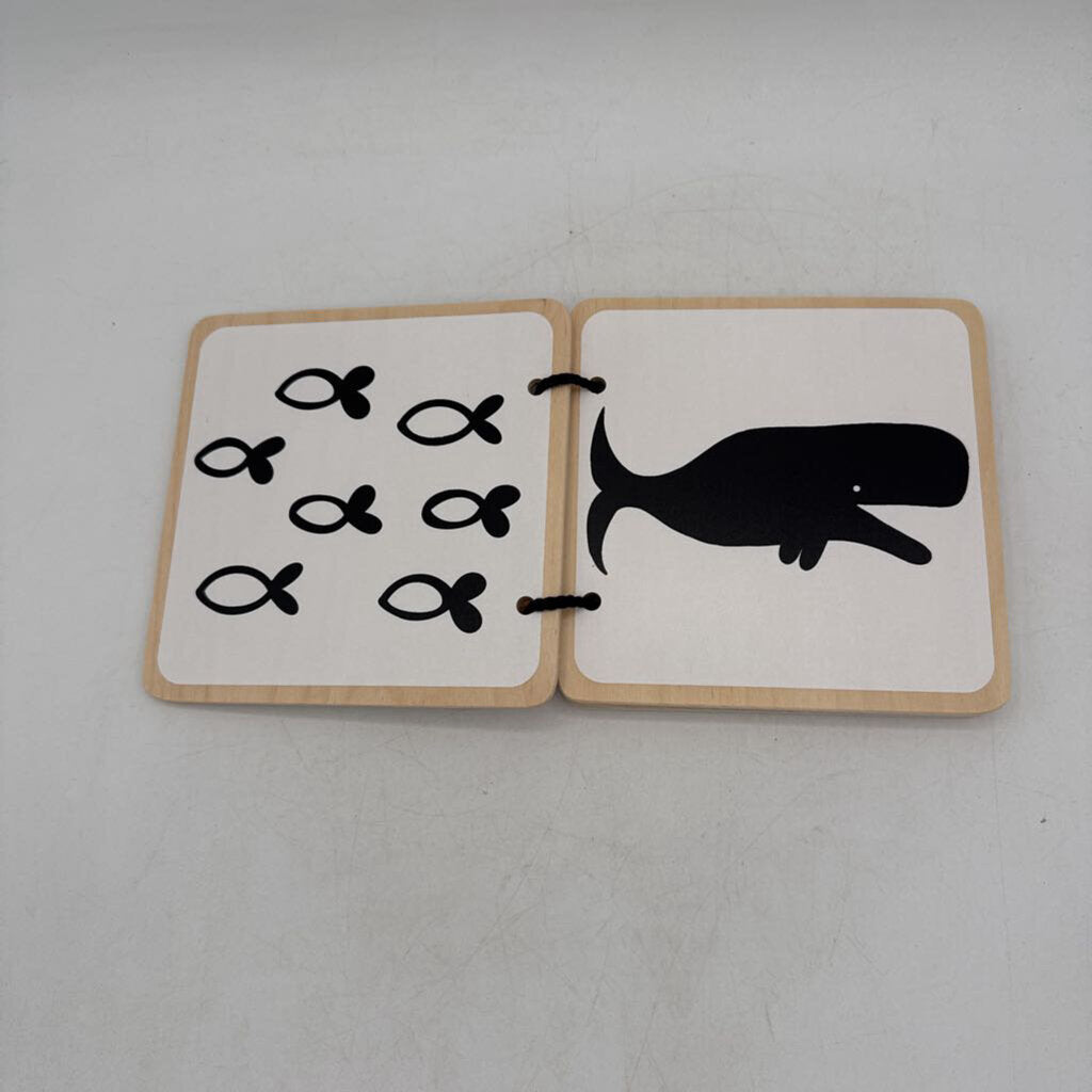 Black & White Animals Wooden Book