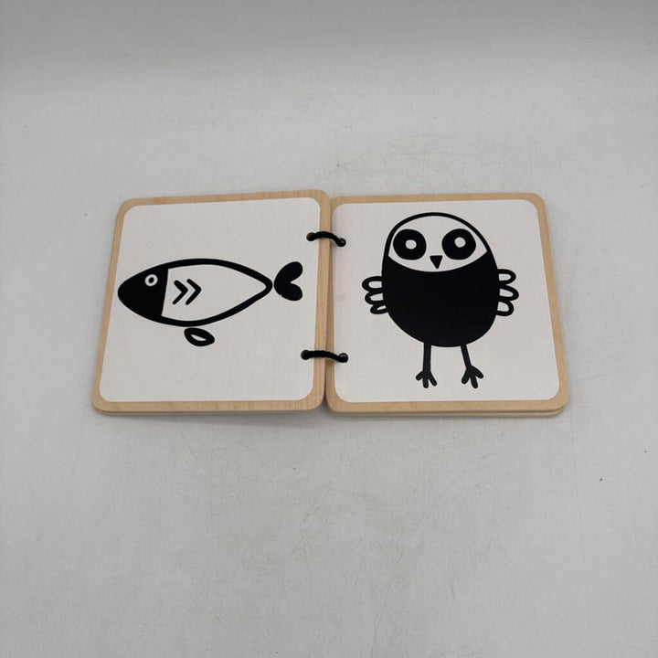 Black & White Animals Wooden Book