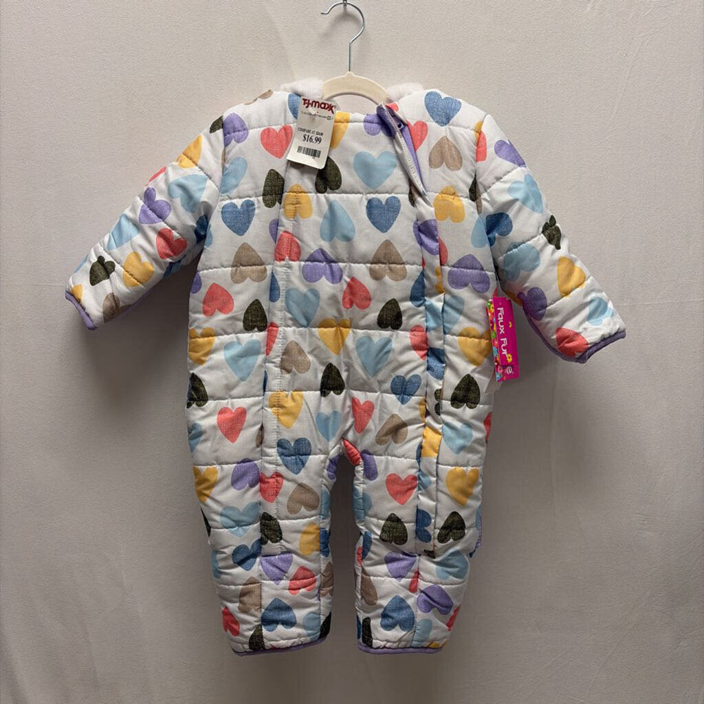 Full Body Hooded Bunting Suit/ Hearts